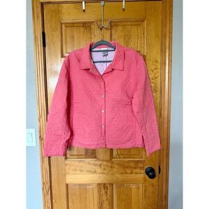 White Stag Peach Glow Quilted Button Front Jacket Womens Extra Large XL